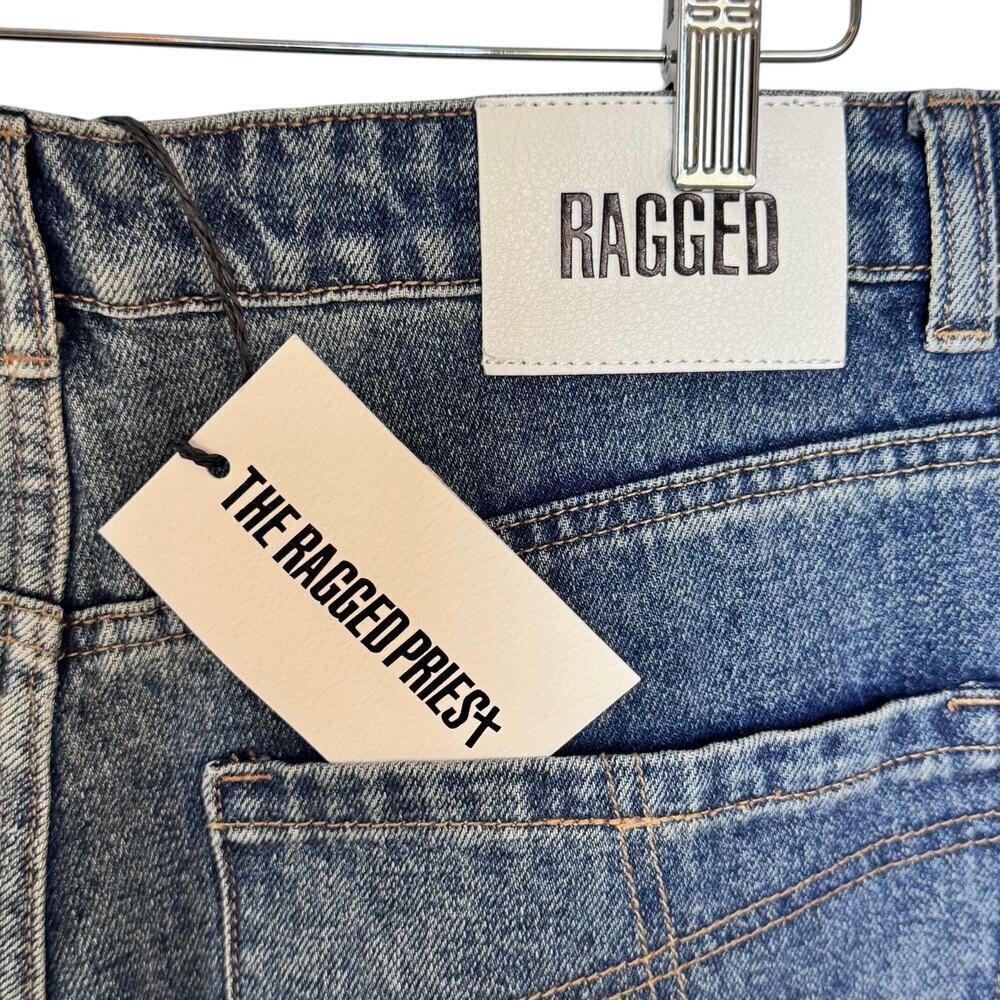 Ragged Priest Wide Leg Saloon Jeans Waist Buckles Knife Pleat Denim Size 29 NWT - Picture 5 of 8